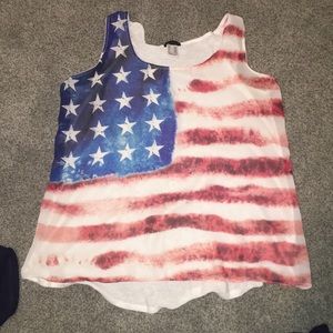 American flag tank top